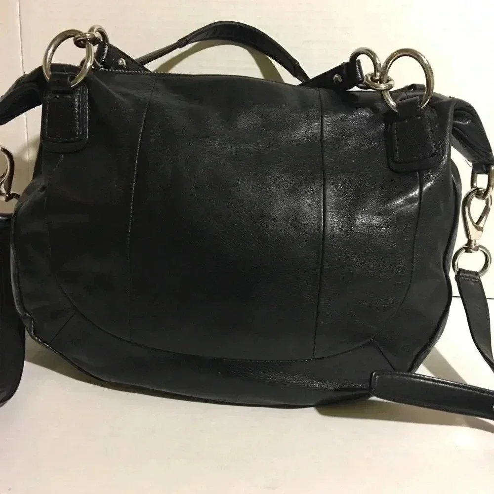 Authentic coach black leather handbag